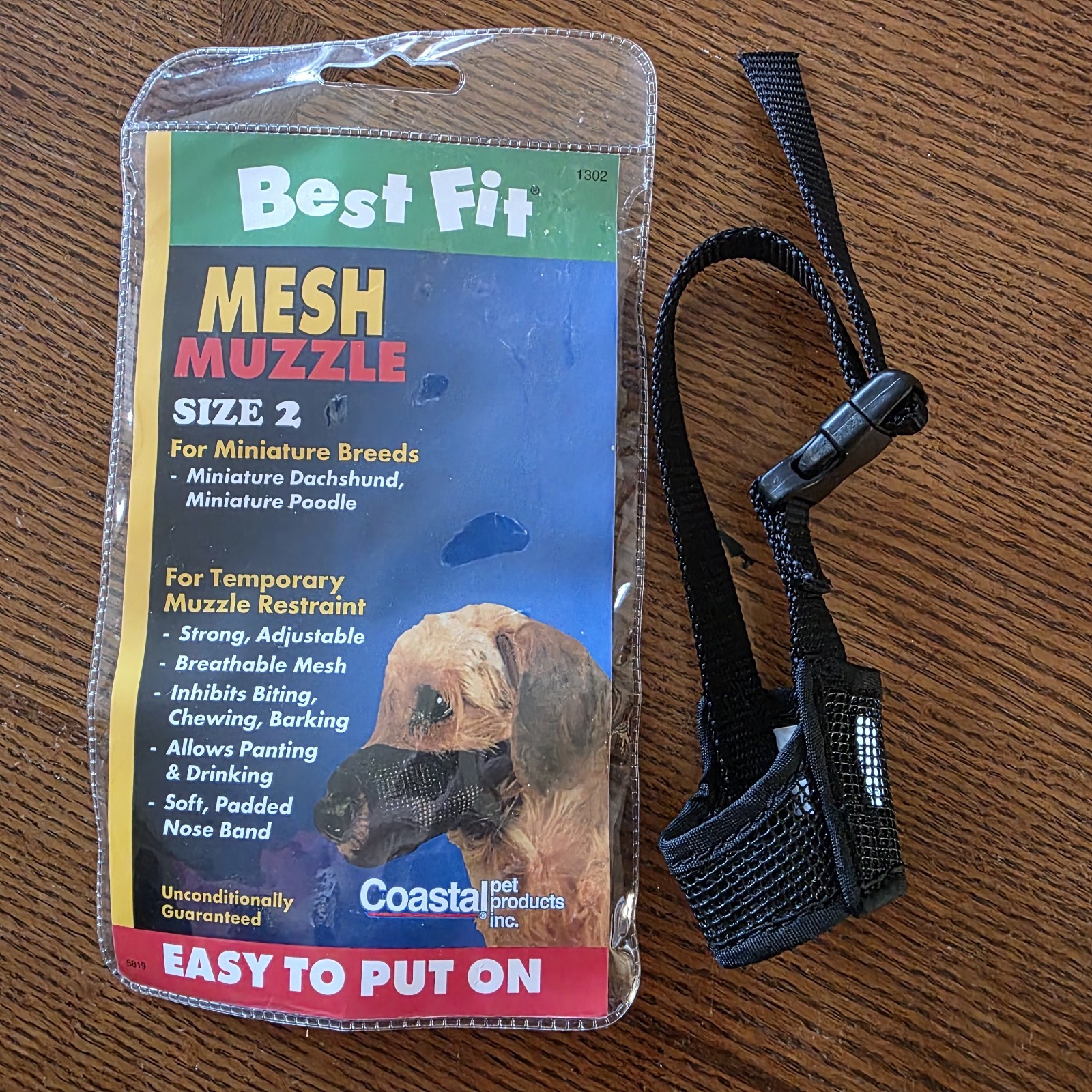 Best Fit Mesh Muzzle- Size 2, For: Mini Dachshunds & Mini Poodles- 4" Nose Circ