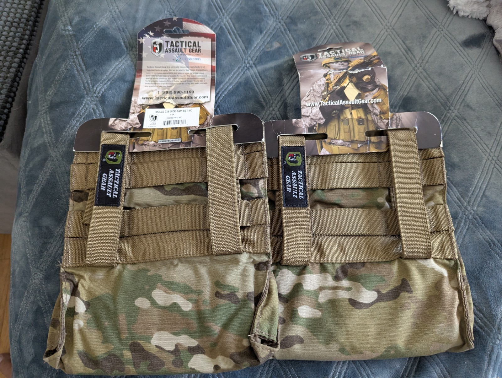 Tactical Assault Gear - Side SAPI Pouches - Multicam - New