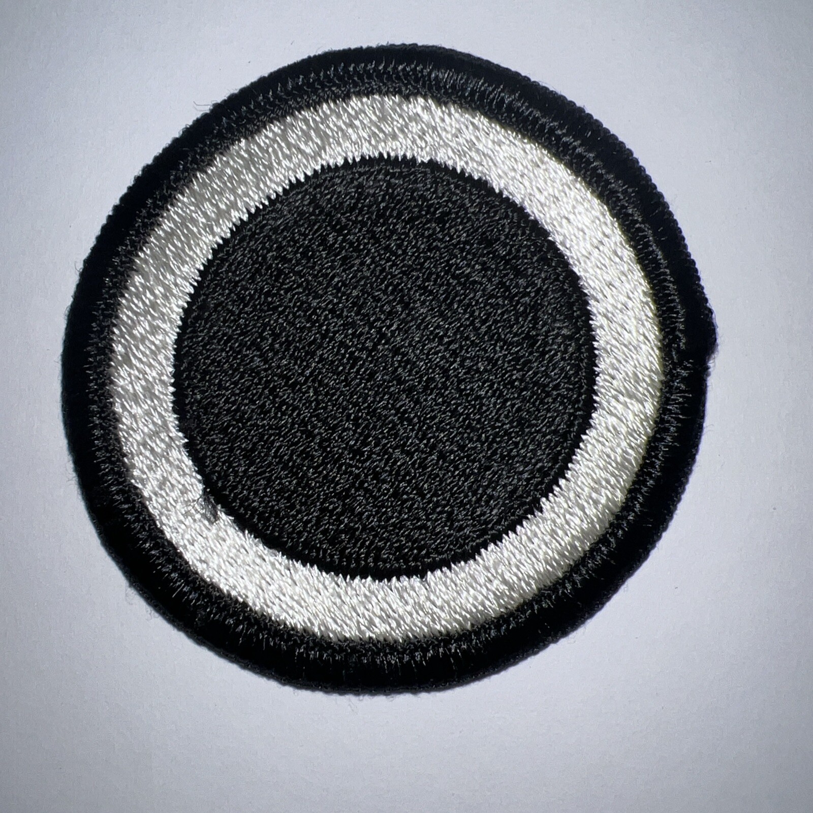 WWII I Corps 1st corps patch black white circle sew on style - Merrowed edge
