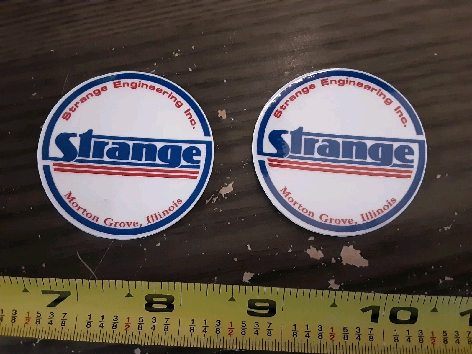 2 Strange Axle Replacement Center Emblems 2" Decal Stickers NHRA PDRA Nascar Car