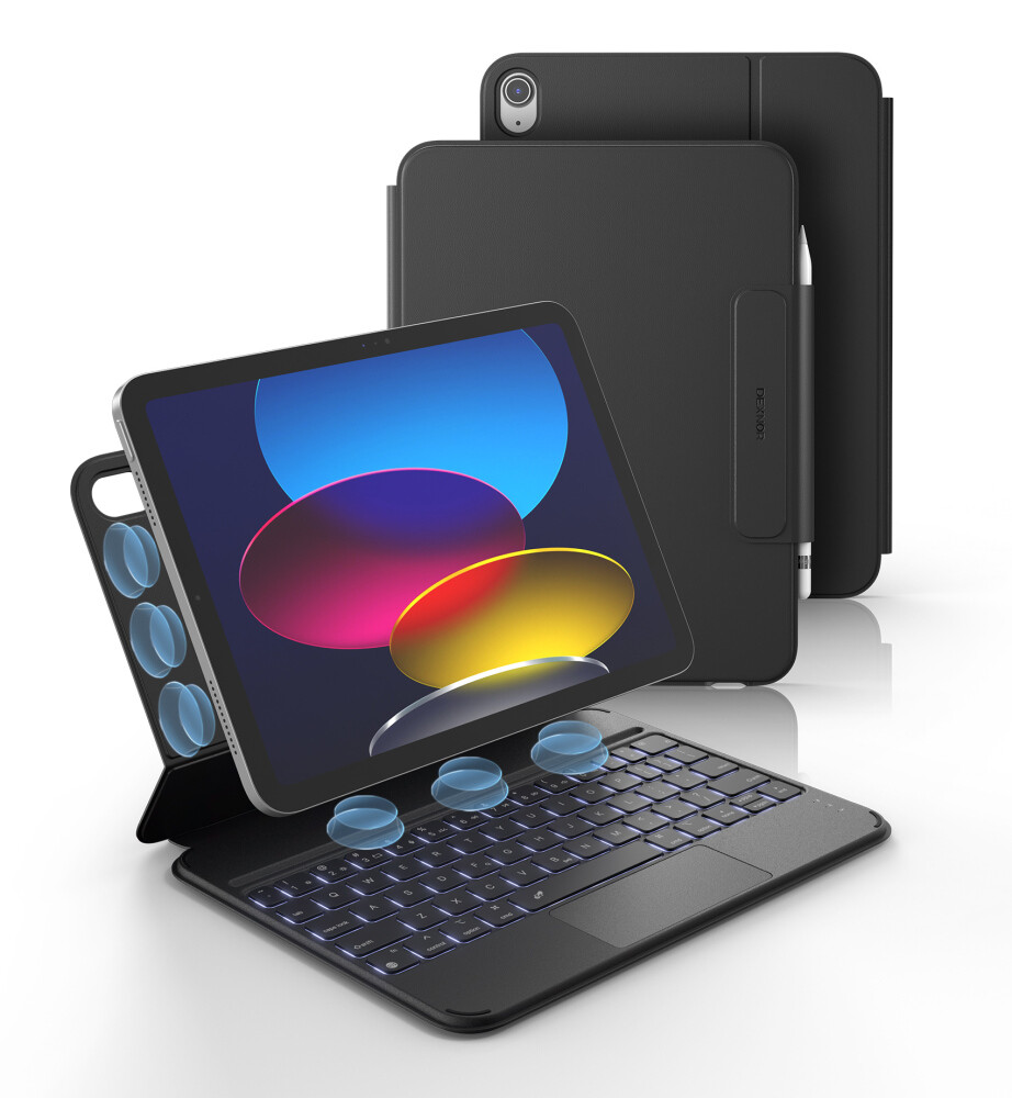 DEXNOR Keyboard Case for iPad A16 11th Gen (2025)/iPad 10th Gen 10.9 Inch (2022)