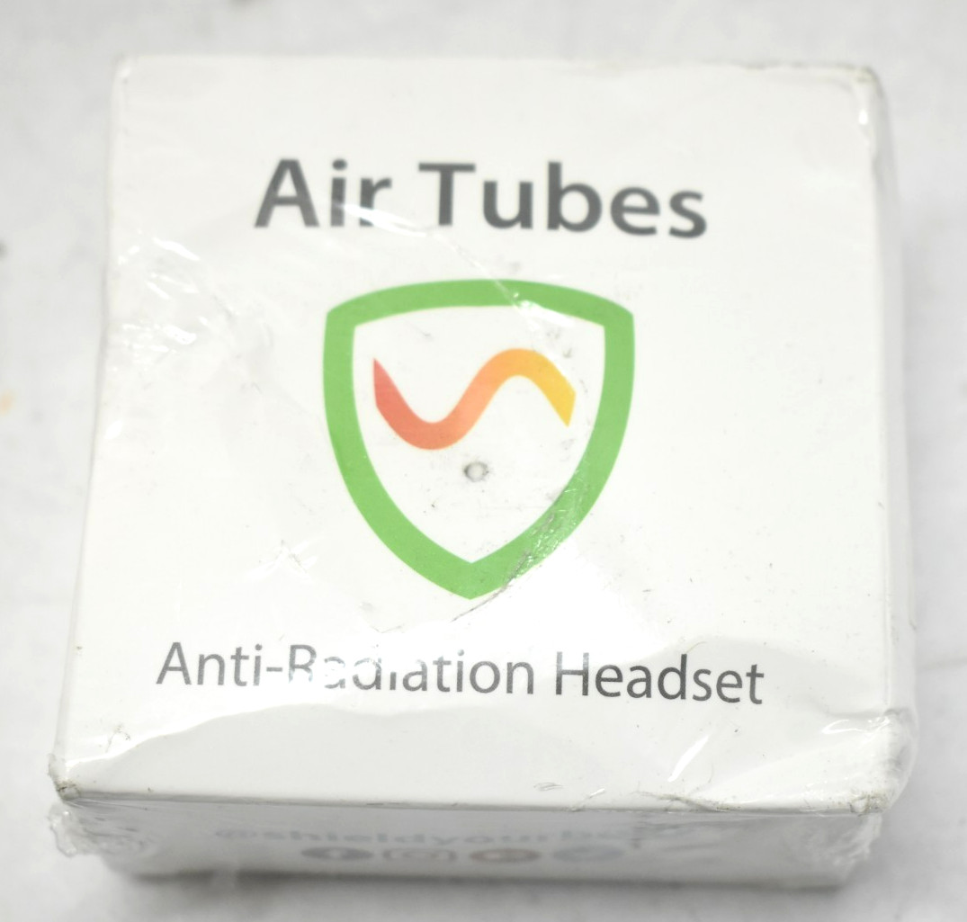 SYB Air Tube Stereo Headset Anti-Radiation EMF Protection Black In-Ear 3.5mm