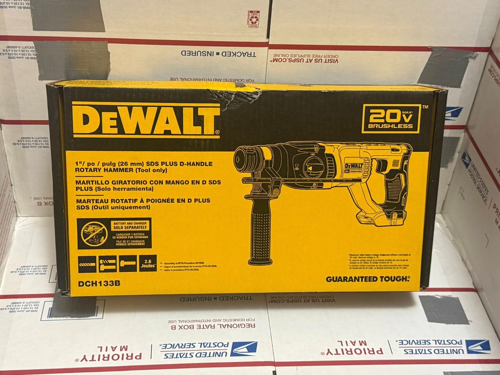 DeWALT DCH133B 20V Max Brushless 1 in. SDS Plus D-Handle Rotary Hammer Tool Only