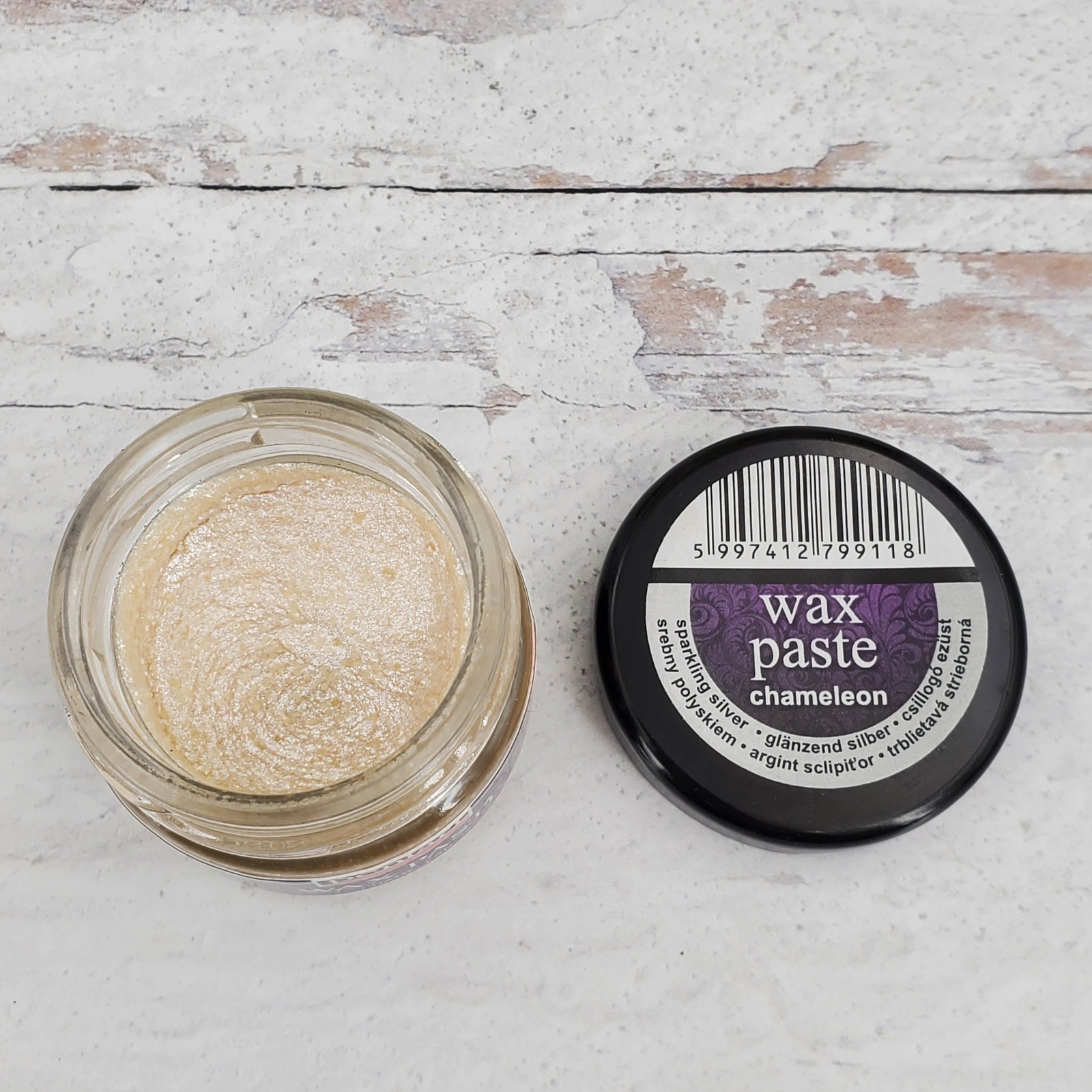 Sparkling Silver | Chameleon Wax Paste | Pentart Gilding Wax Metallic