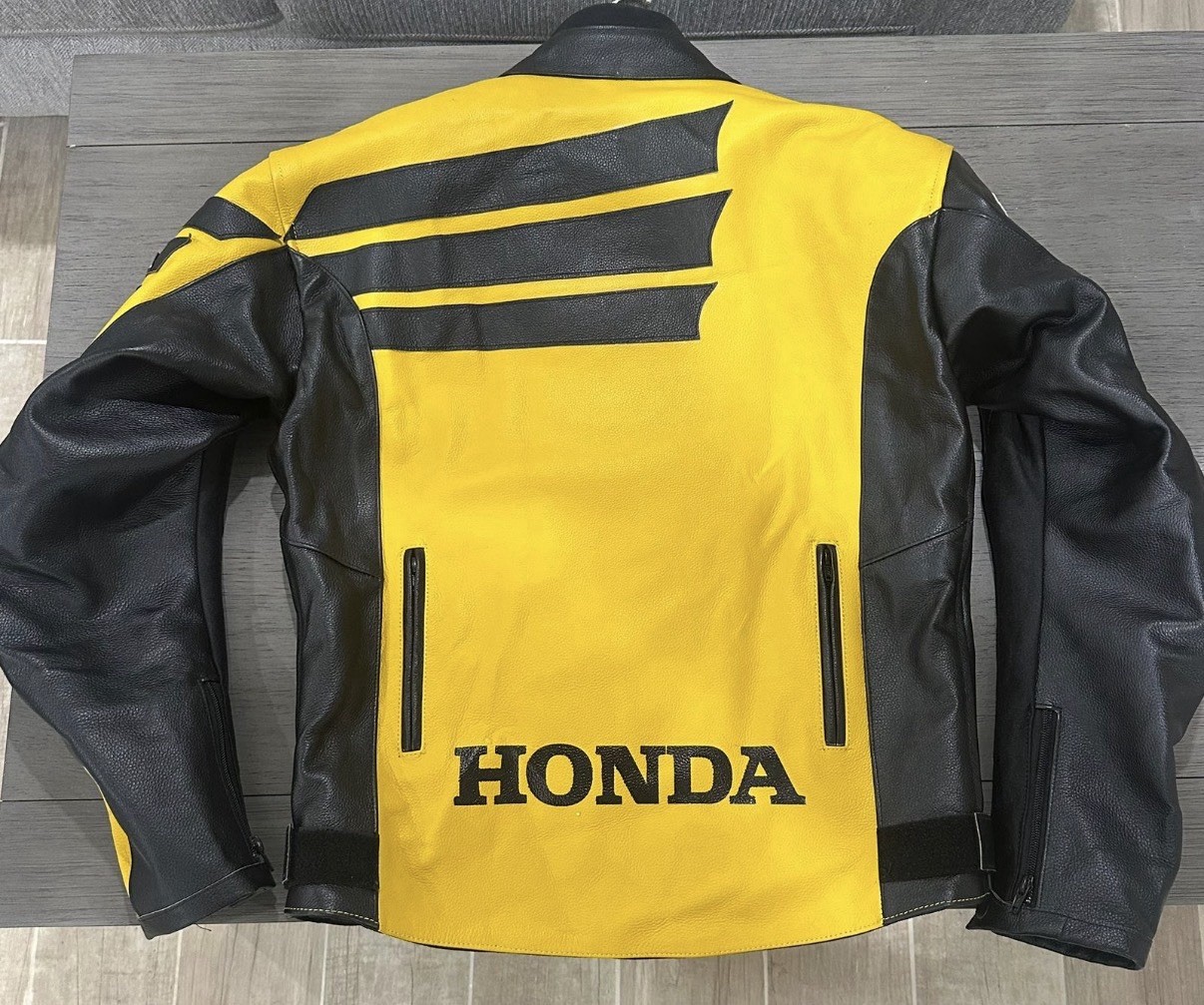 HONDA HRC MOTORBIKE LEATHER RACING JACKET ARMOR PROTECTED CE APPROVE MOTOGEAR