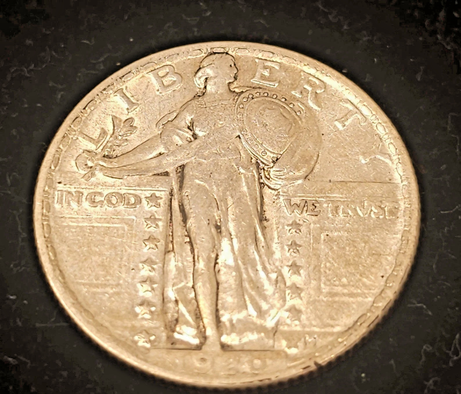 1920 Standing Liberty Quarter  Almost Uncirculated