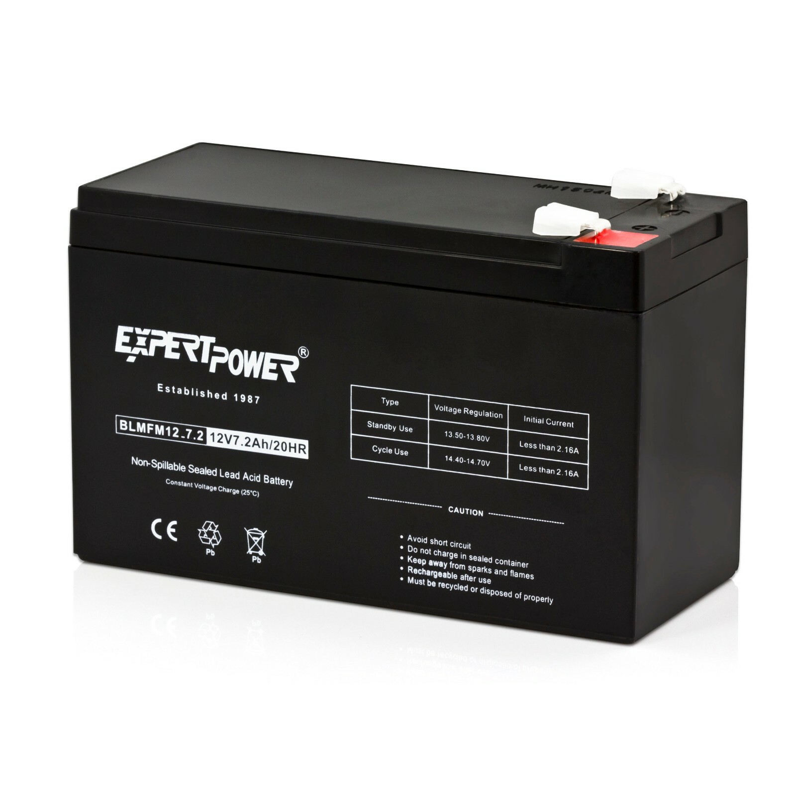 ExpertPower 12V 7.2AH SLA Replacement Battery for Power Kingdom PS7-12