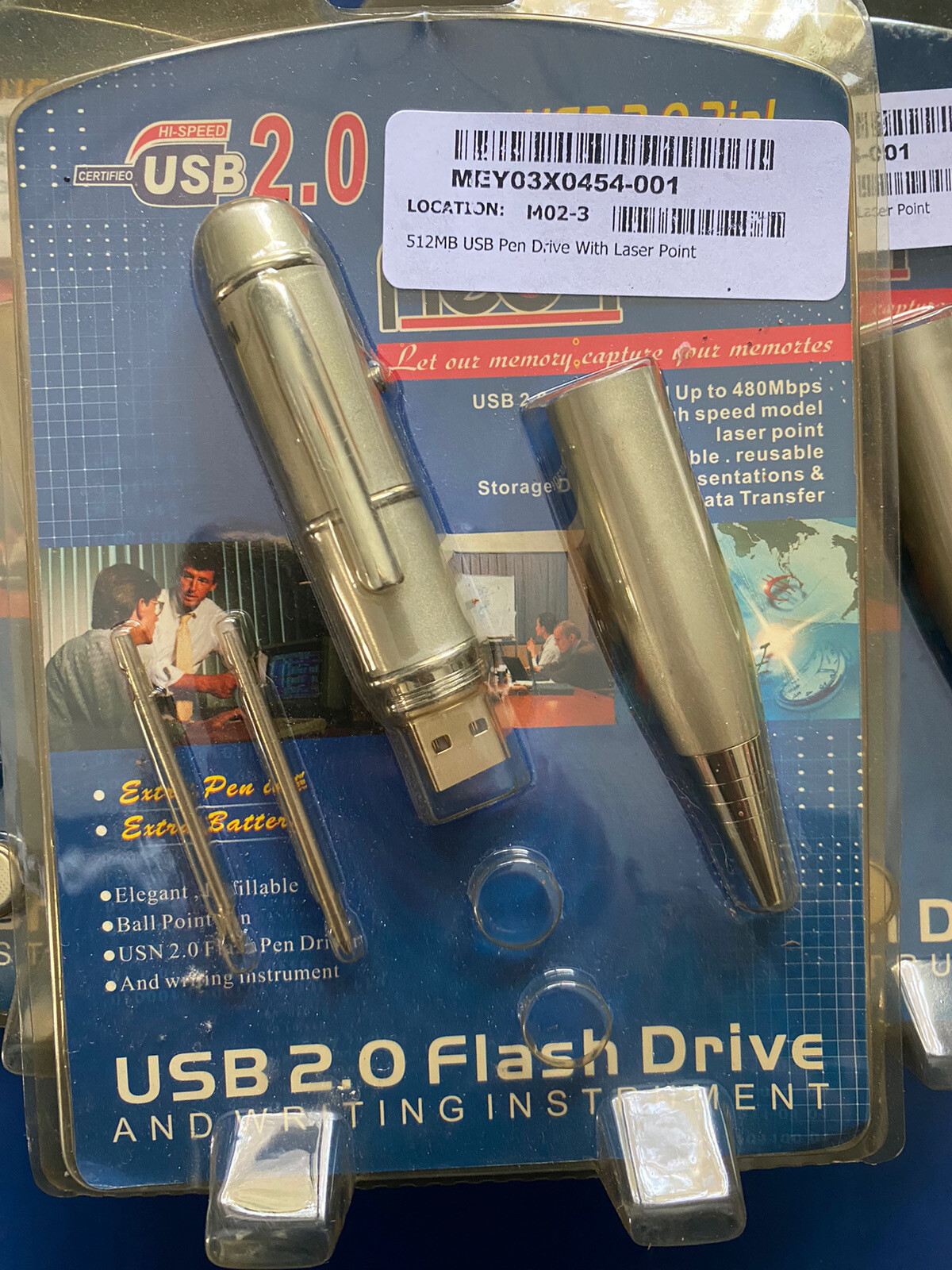 USB 2.0 flash drive and writing instrument 512MB