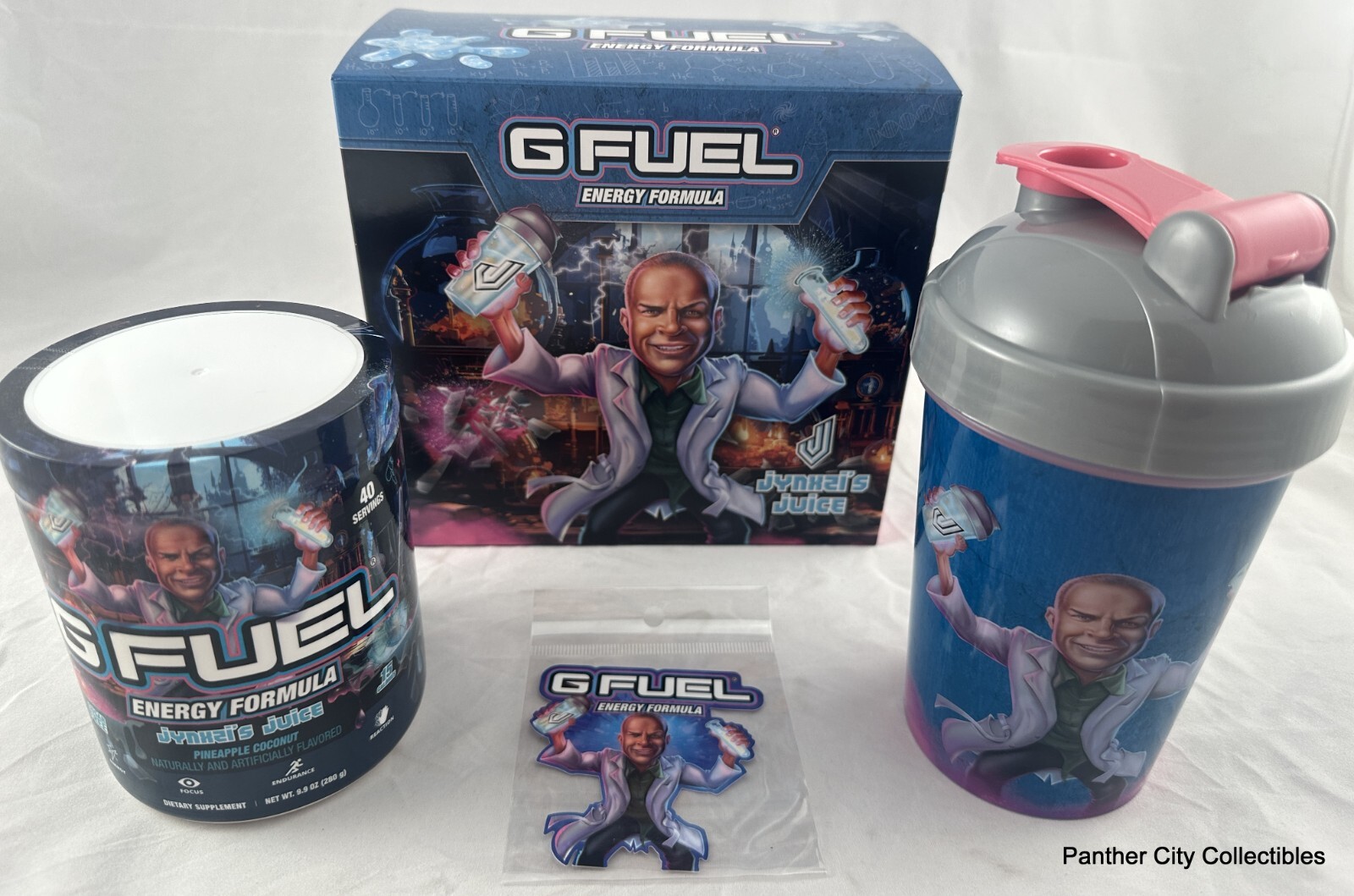 NEW Collectors Box Jynxzi's Juice Pineapple Coconut 16 Ounce Shaker + Tub G FUEL
