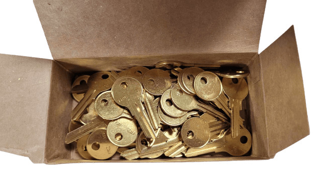 50-PACK Taylor Line FR2-BR Key Blank Brass Finish