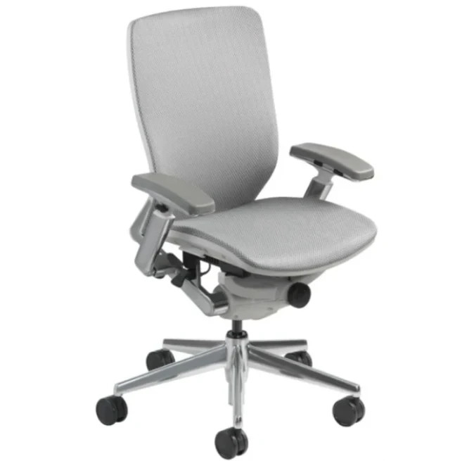 Office mid back task chair white all back mesh Nightingale IC27300 No Headrest