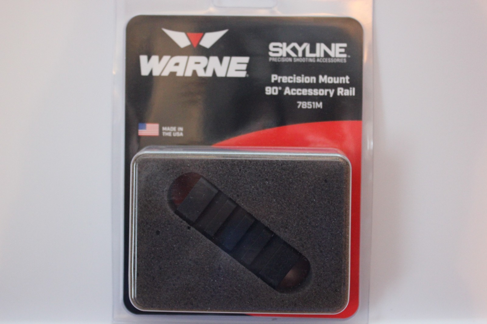 Warne Skyline Precision Mount 90 Degree Picatinny Flat Accessory Rail, 7851M