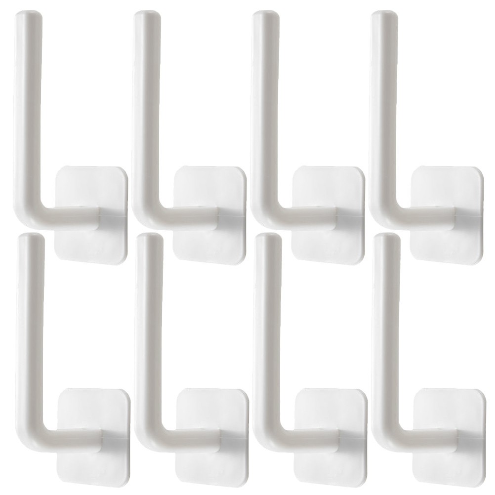 8 Pcs Sticker Hooks for Hanging Plastic Sticky Adhesive Towel Removable