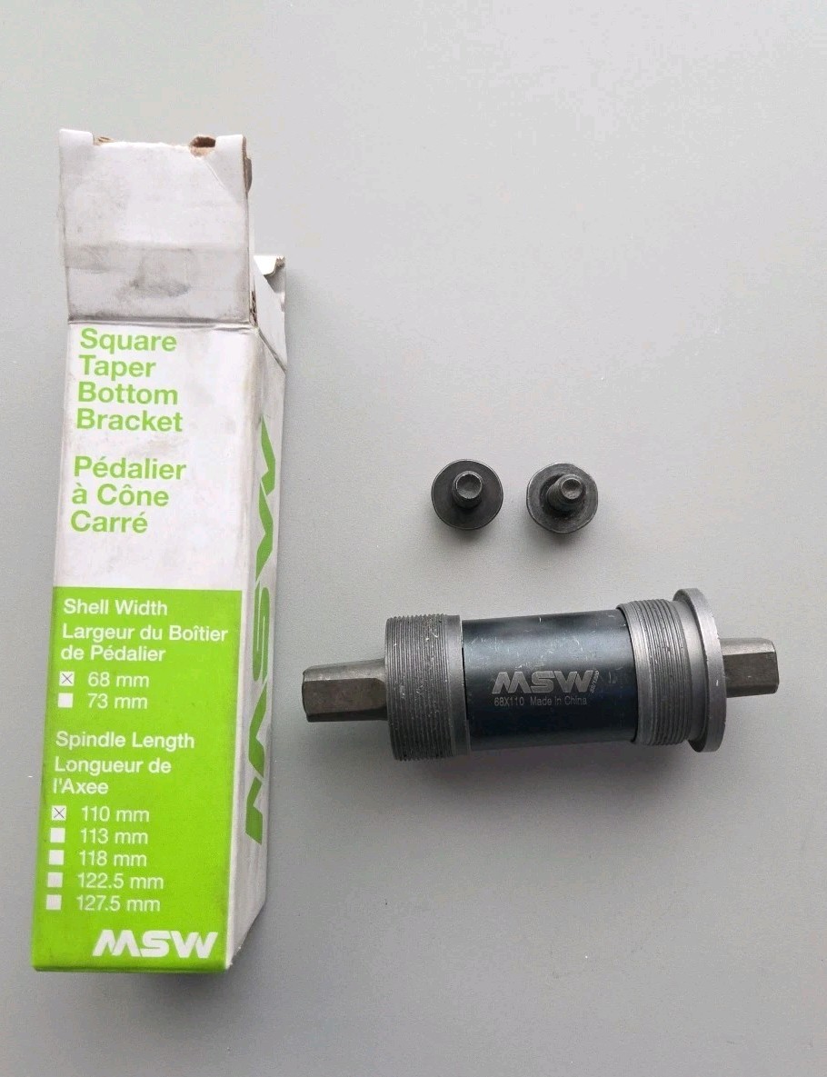 MSW ST100 Square Taper English Bottom Bracket - 68 x 110mm  17-000429