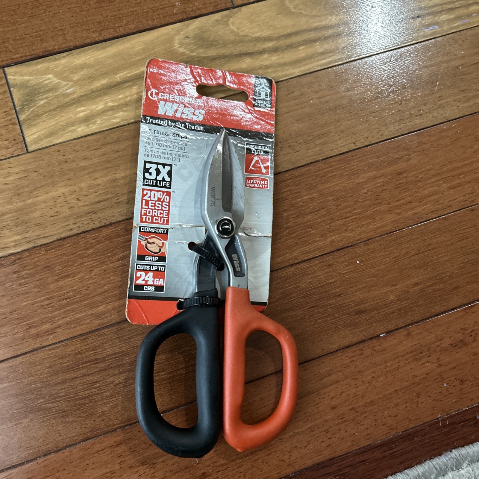 Crescent Wiss WDF7S 7" Tinner Snips Roofing Siding Scissors, 24g