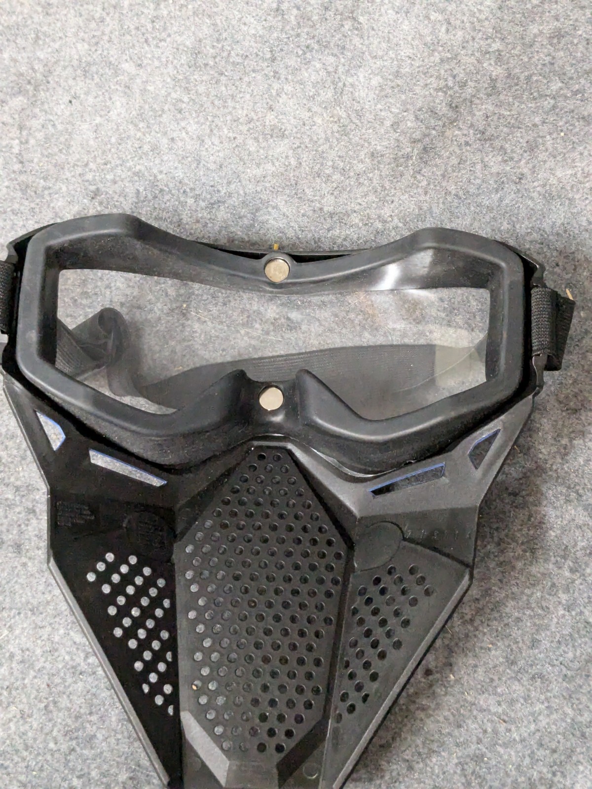 Black/Blue Airsoft tactical face mask