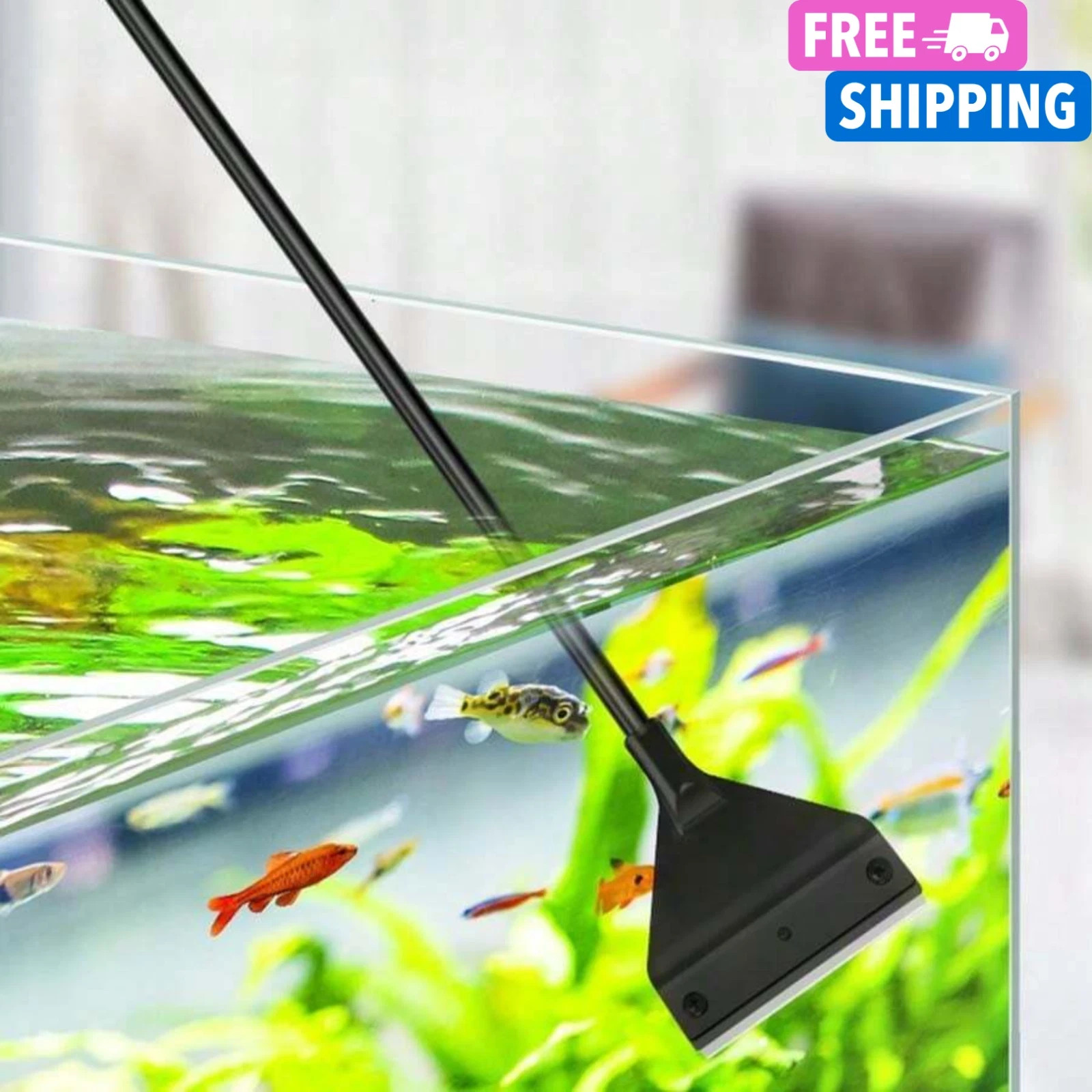 Flat Sand Algae Scraper Remover Tool For Aquarium Fish Tank Glass Clean Scrubber