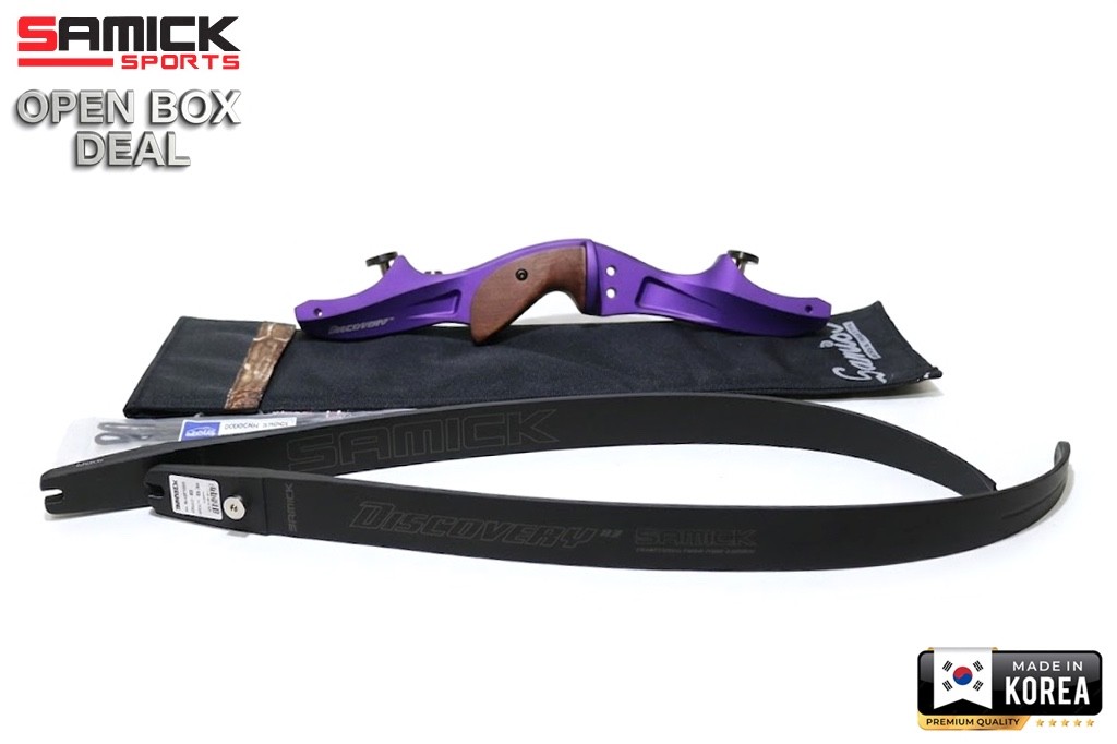 Samick Discovery CNC Riser, Foam Carbon Bow Set / Open Box Deals / Deep Purple