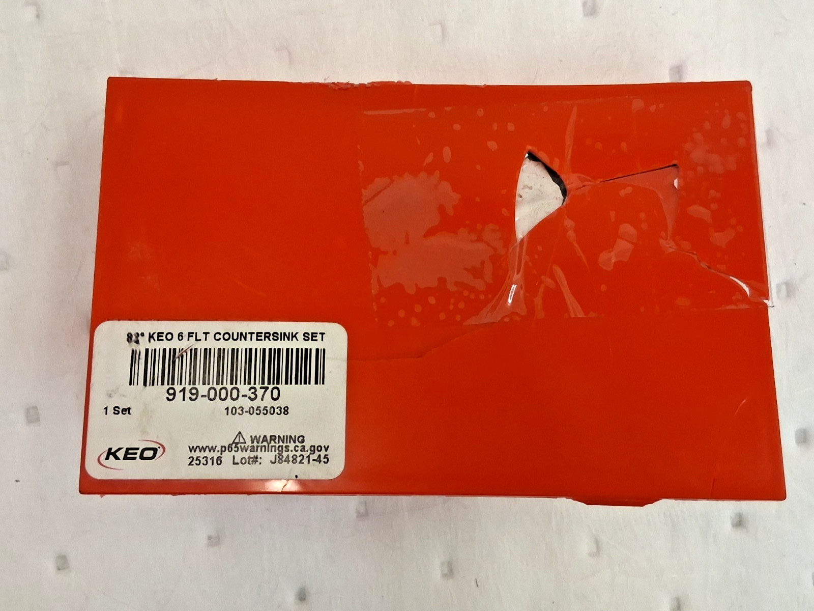 Keo Countersink Set 7 Pc 1/4-1" Head Dia 6Fl 919-000-370 DAMAGED CASE