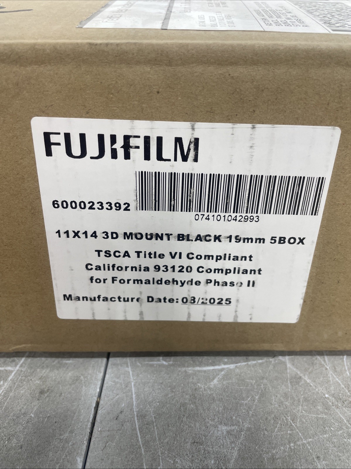 Fujifilm 11 X 14 3D Mount Black 19mm Lot Of 5 MPN 600023392 074101042993