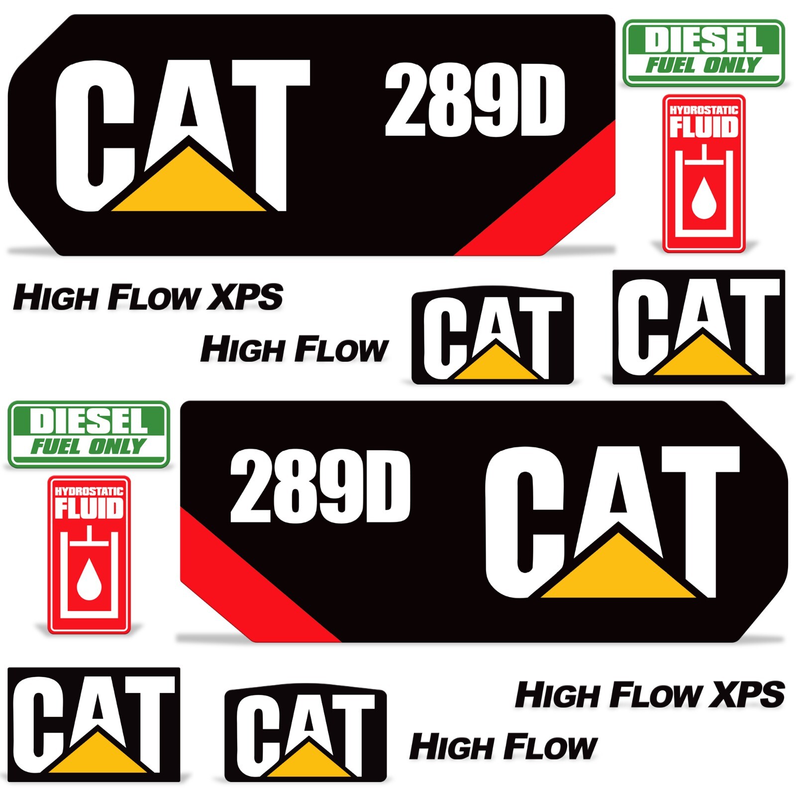 Decal Kit fits CAT 289D Skid Steer 289 D Track Loader Complete 7yr Sticker Wrap