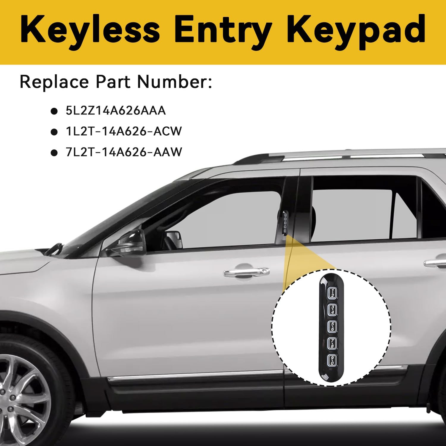 Keyless Entry Keypad Driver Side Left Compatible with 2002-2010 Ford Explorer...