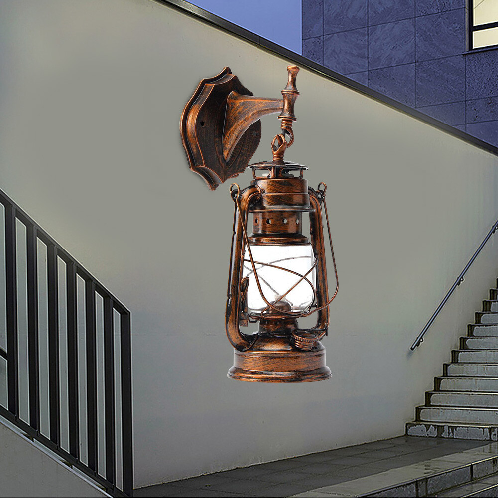 Wall Light Vintage Lantern Sconce Porch Hanging Lamp Fixture Outdoor Bronze NEW