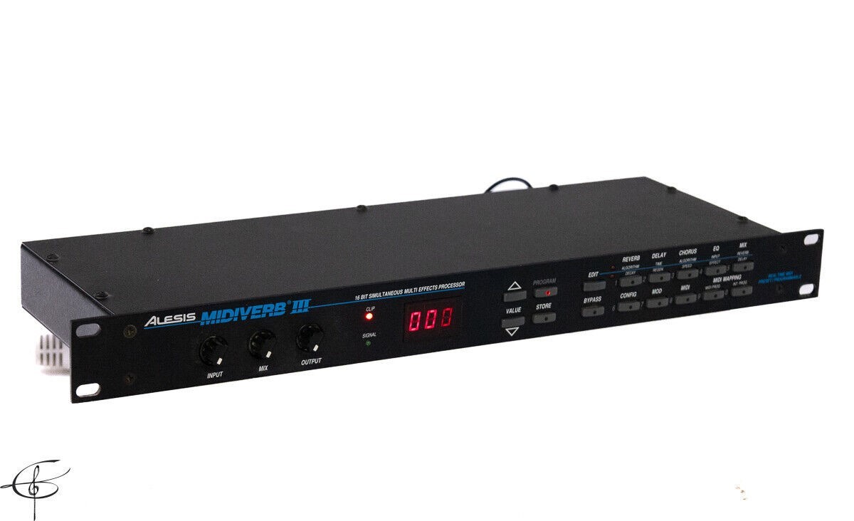 Alesis Midiverb III 16 Bit Digital Effects Processor with Power Supply