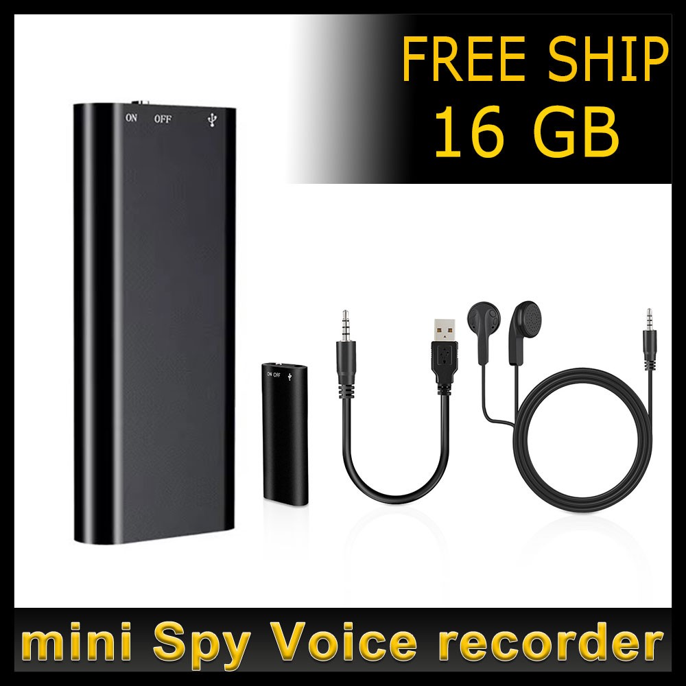 16GB Ultra - Mini Spy Audio Recorder: Voice Activated for Office Applications US