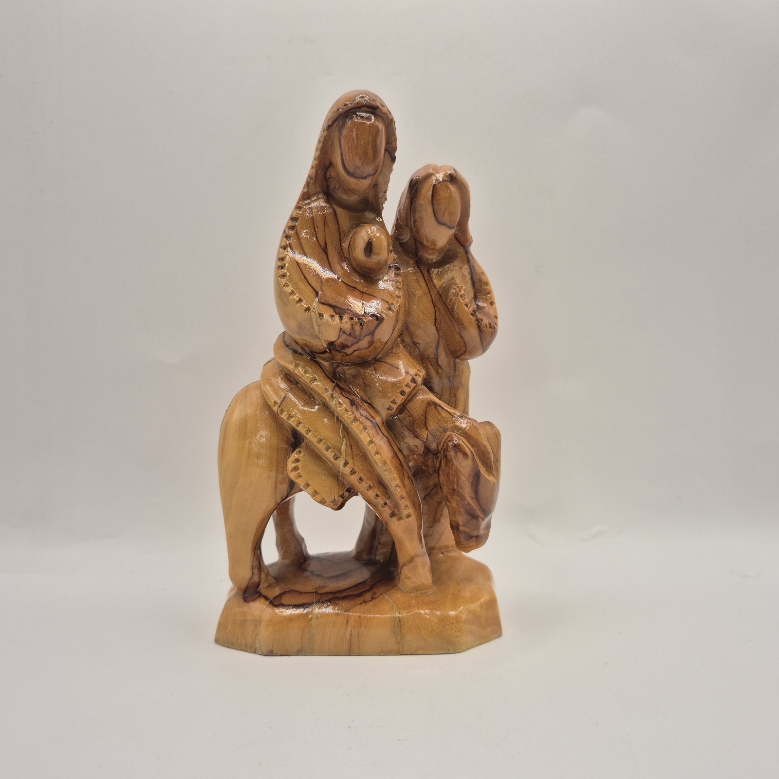 Holy Family Flight to Egypt Hand Carved carved Olive Wood Sculpture Bethlehem