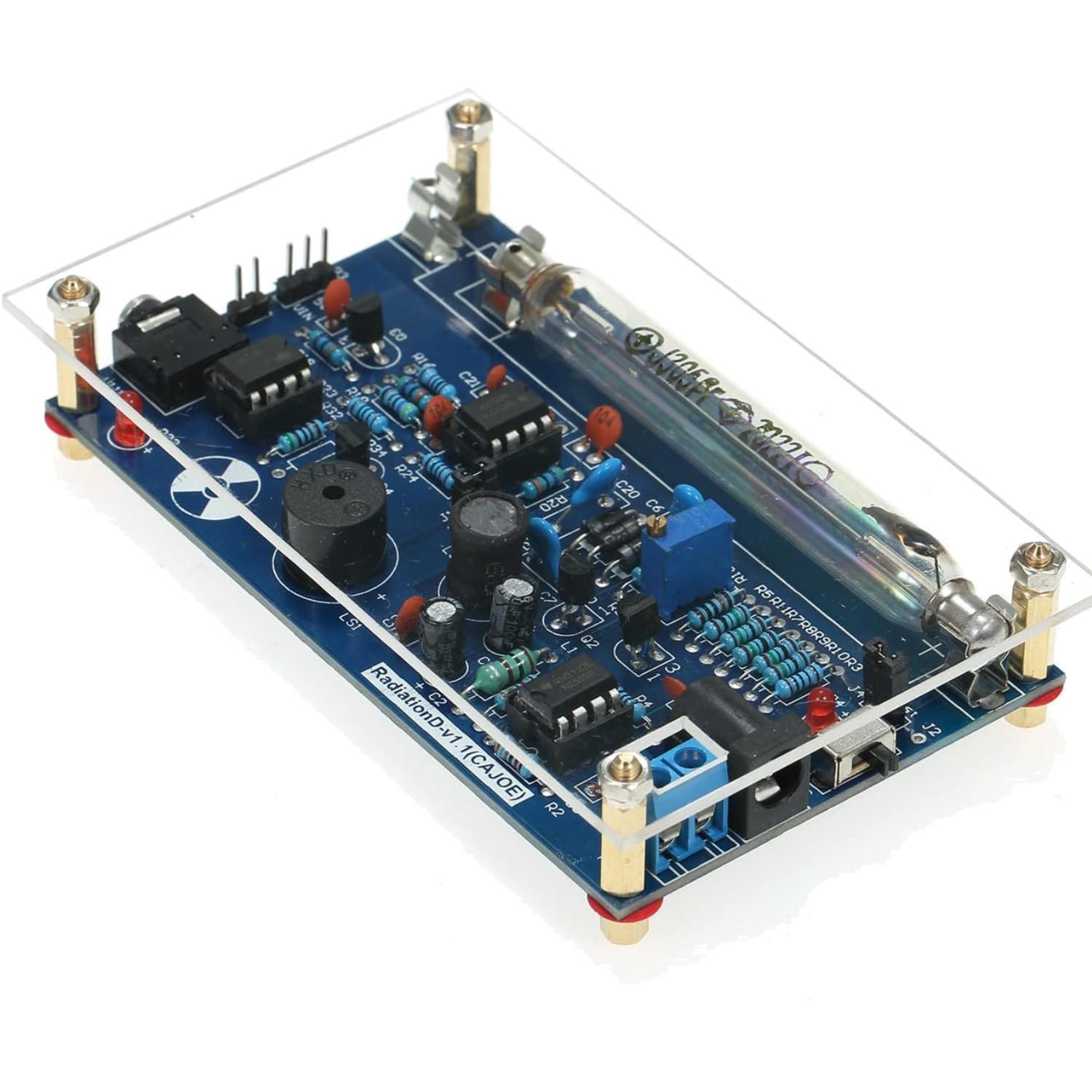Assembled DIY Geiger Counter Kit, DIY Nuclear Radiation Detector Kit with Mil...