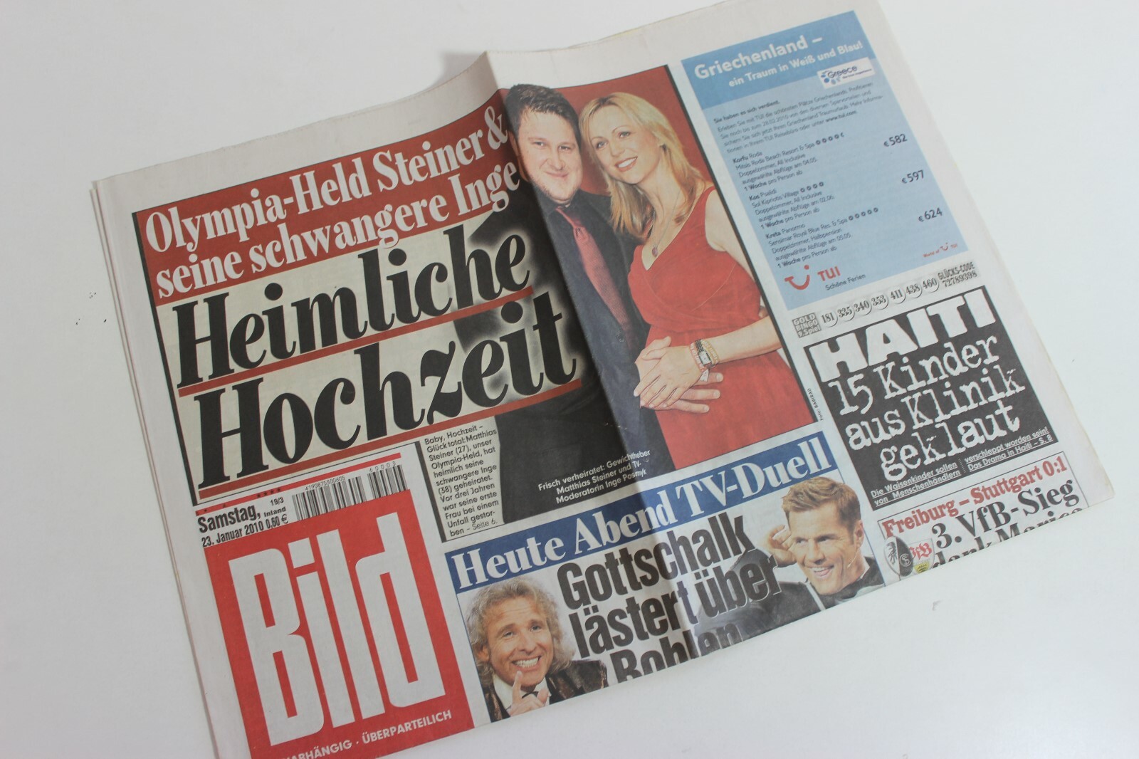 BILDzeitung 23/01/2010 January 23/1/2010 Special Occasion Gift