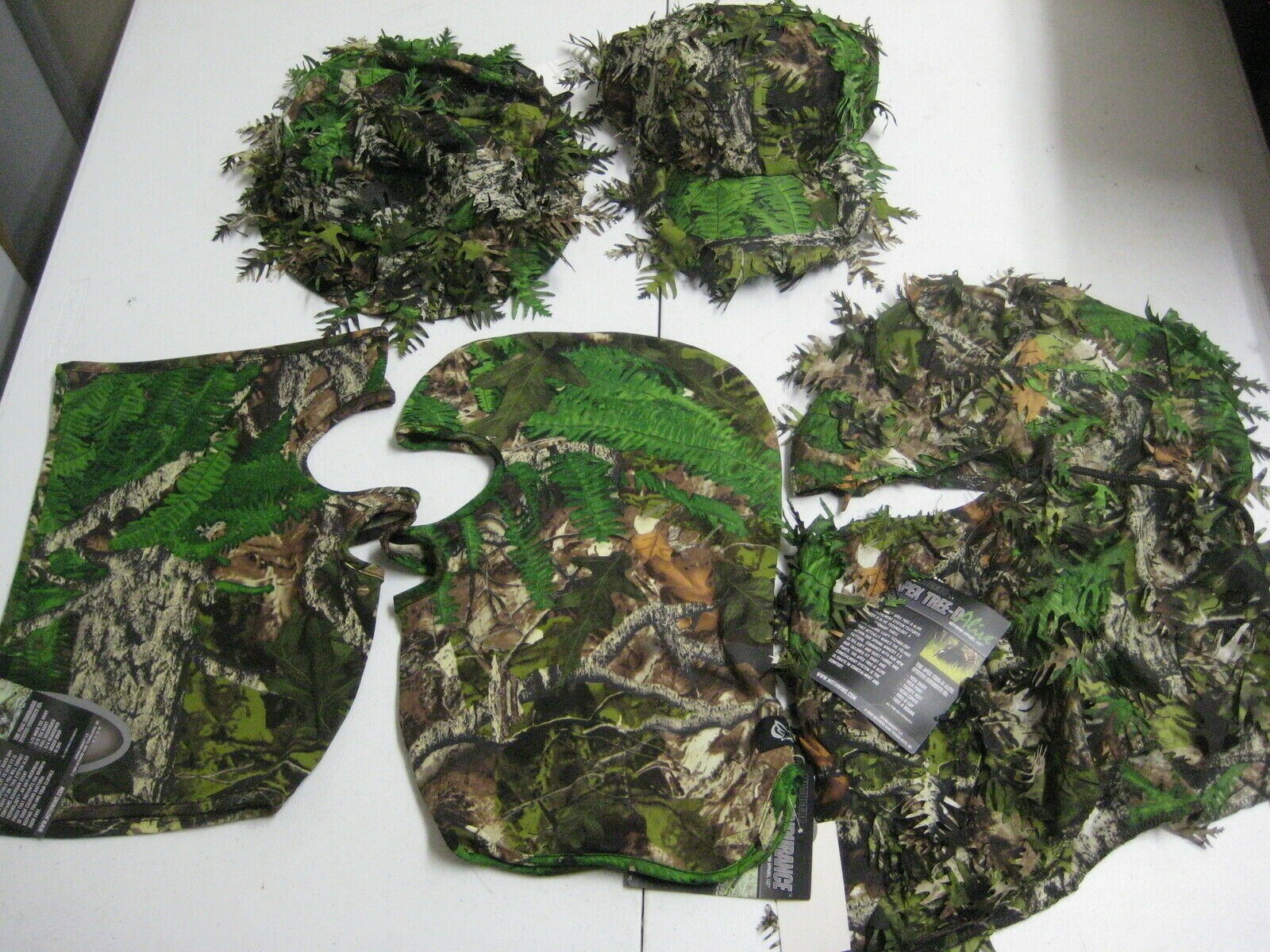 Mothwing Hat Facemask Hood Leafy 3D Spring Green Turkey Deer Bow Hunting Camo