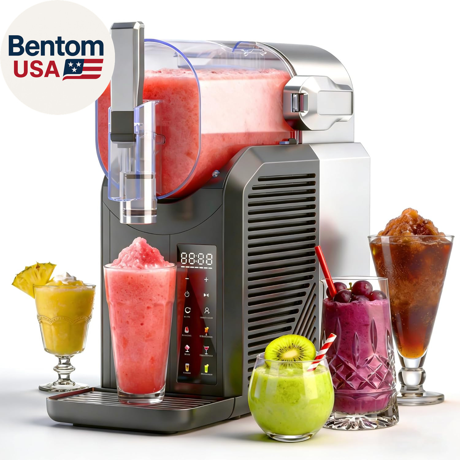 Slushie Machine, 2L/68Oz Slushy Machine for Home & Party, 6 Presets Frozen Drink