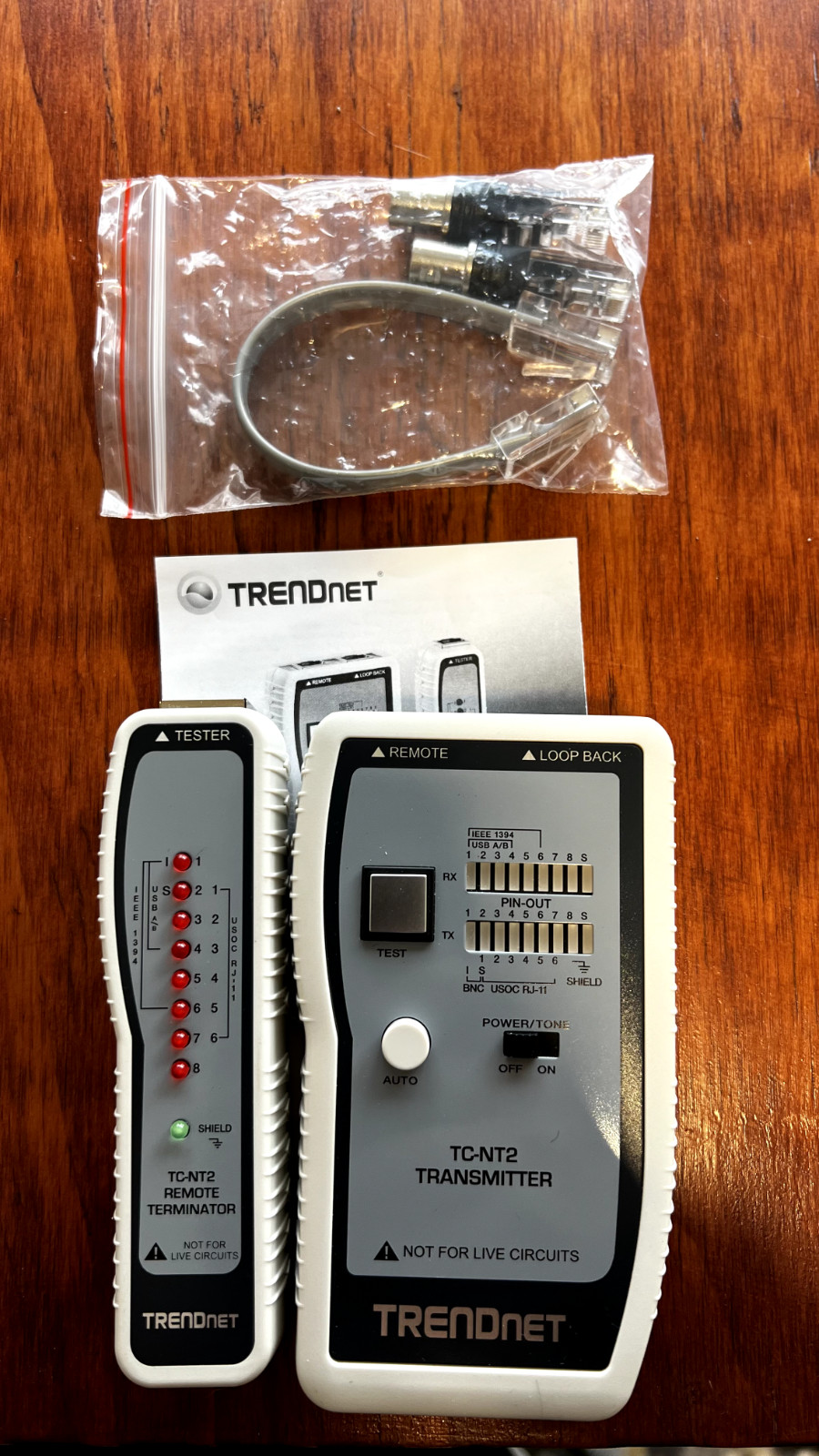 TRENDnet TC-NT2 Network Cable Tester, Tests Ethernet/USB & BNC Cables, Test Pins