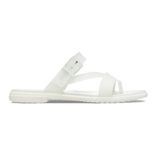 WOMEN'S CROCS Tulum Translucent Toe Post Oyster Sandals Fast Free Shipping