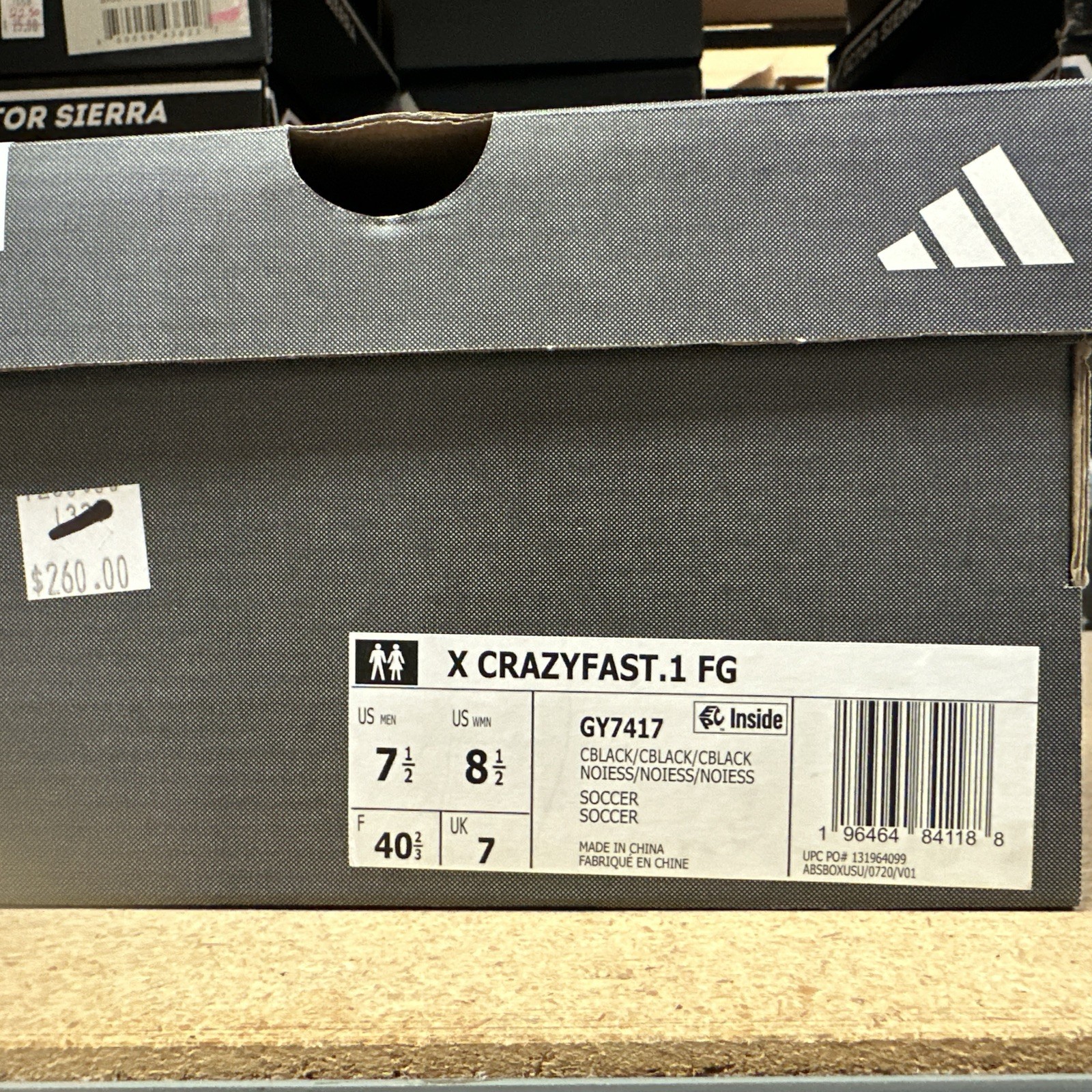 ADIDAS X CRAZYFAST .1 FG BLACK GY7417 SIZE 7.5