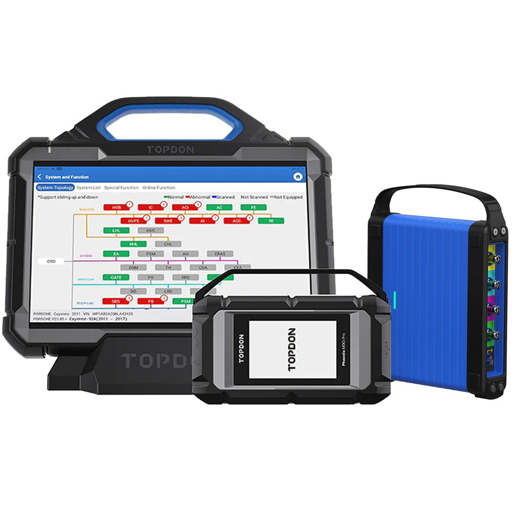 TOPDON Phoenix Max & 4-Ch Oscilloscope Scope Kit ECU Programming 13.3" Scan Tool