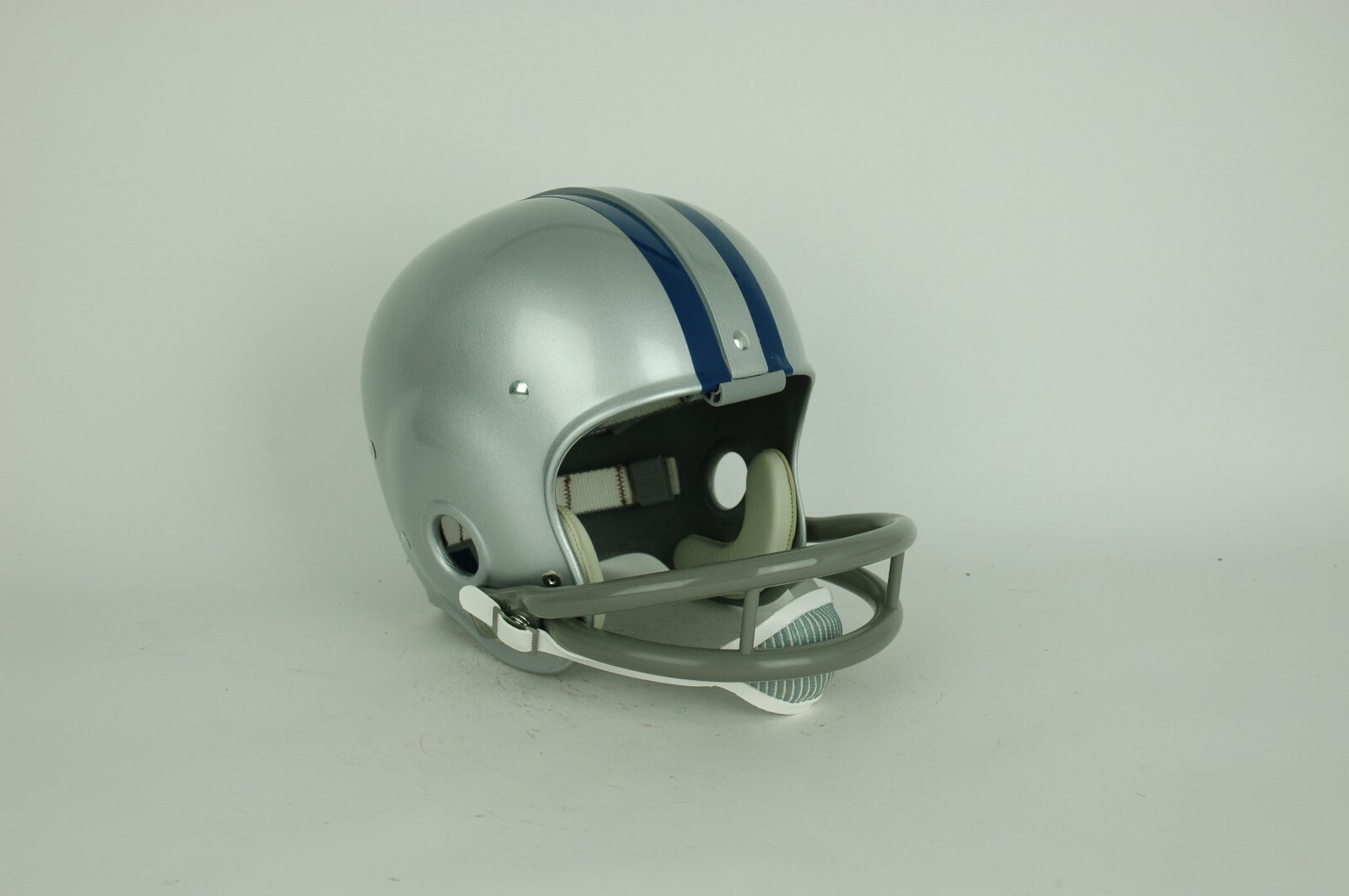 1961-1969 RK or TK  Suspension Reproduction Football Helmet  "Silver"
