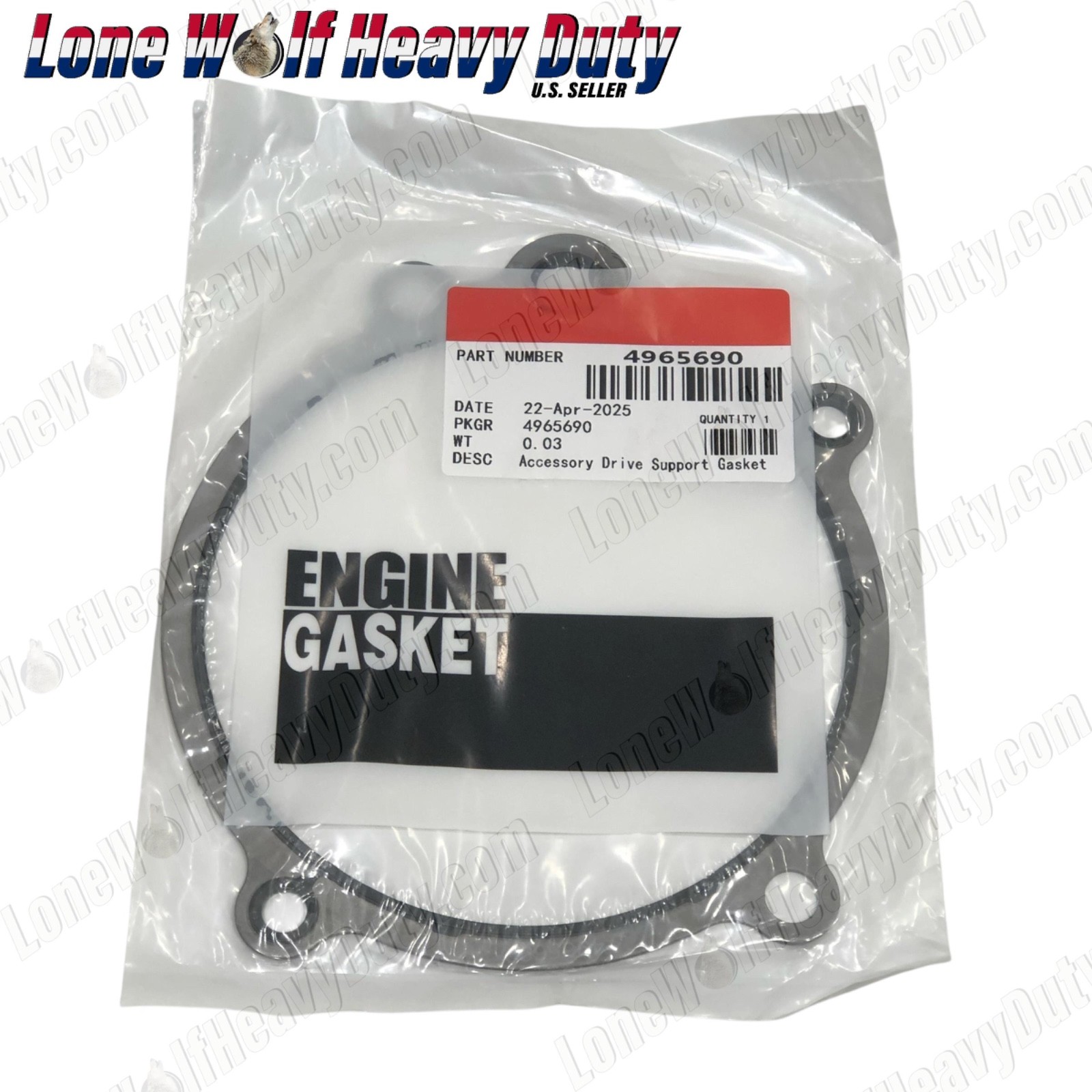 Accessory Drive Mounting Gasket 4965690 For Cummins ISX Replaces 131659 3680443