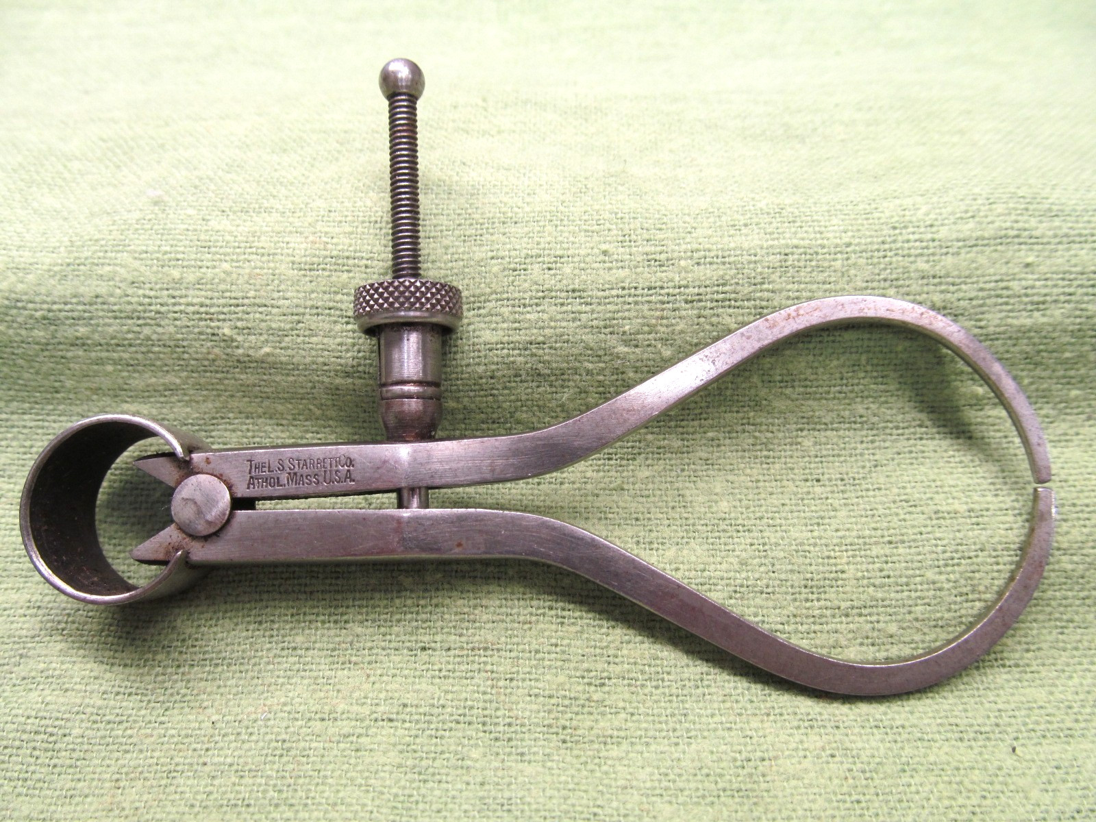 L.S. Starrett 3" Fey Style Outside Caliper No. 75 w/Quick Adjusting Spring Nut