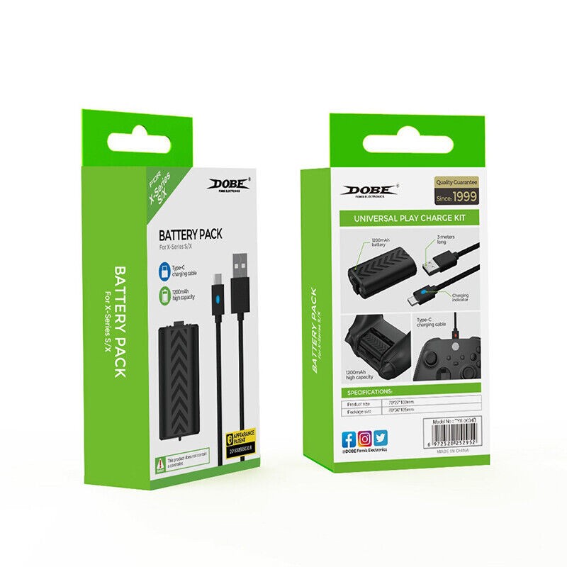 ABS Plastic Battery Pack With Charging Cable Line For Xbox Series S/X controller