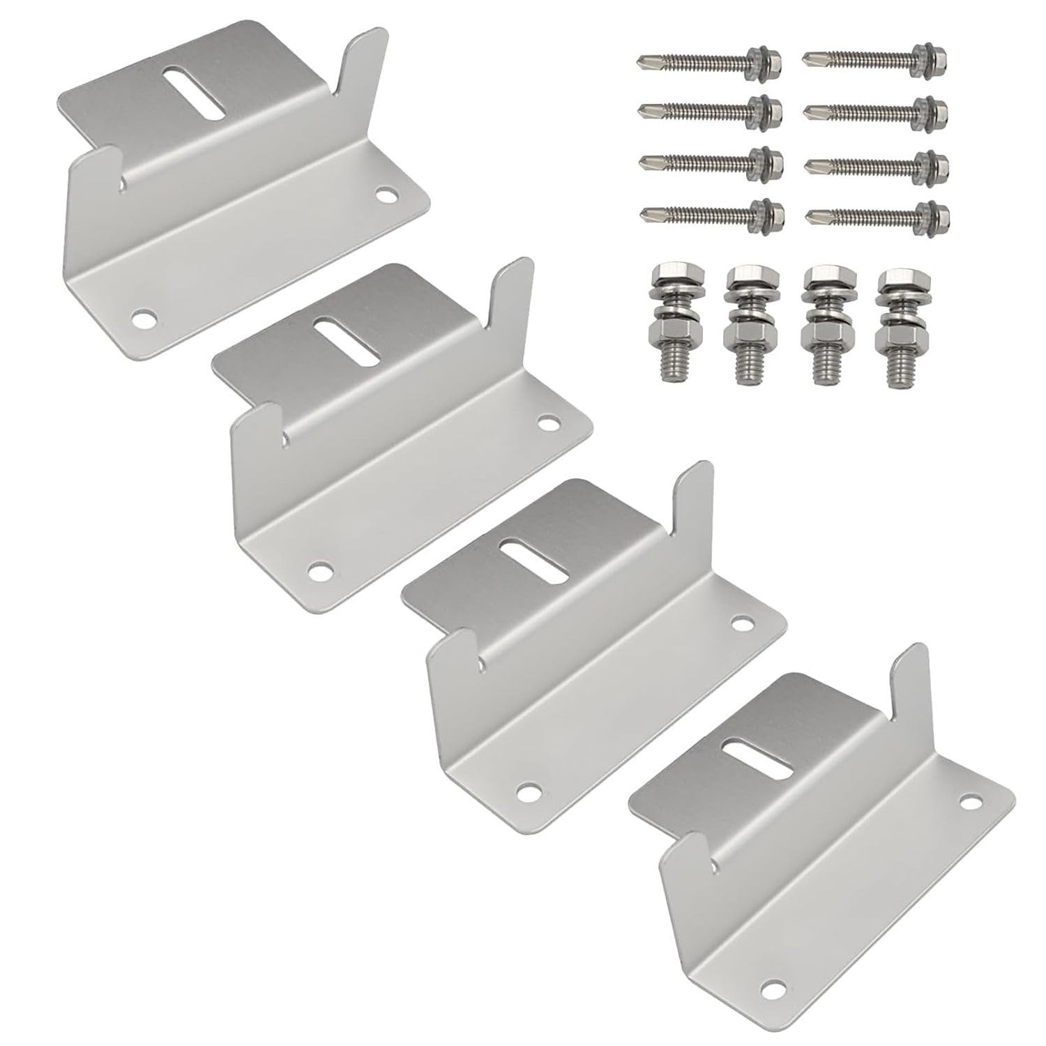Spartan Power Silver Solar Panel Z Bracket Mount - Lightweight Anodized Alumi...