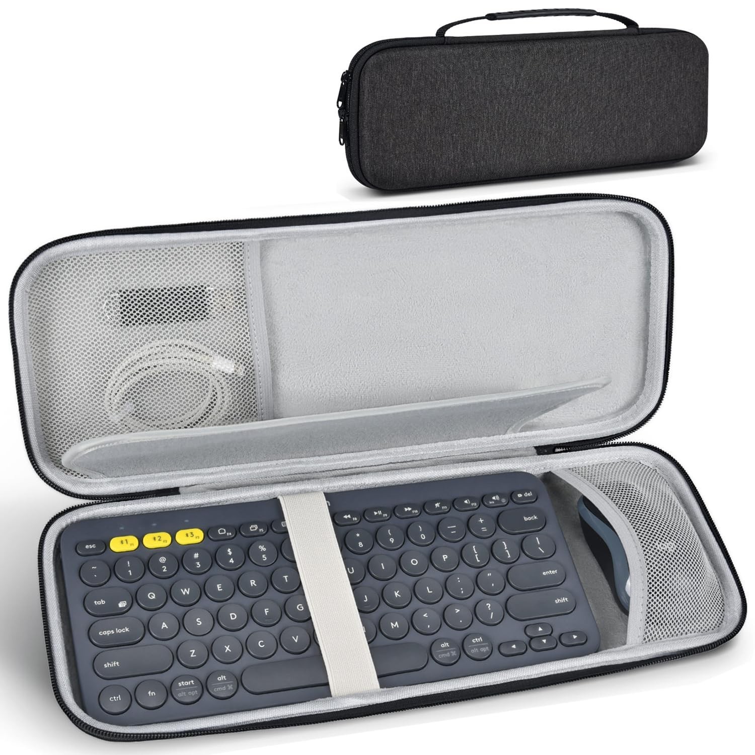 Hard Keyboard Carrying Case for Logitech Pebble Keys 2 K380s & Logitech K380 ...