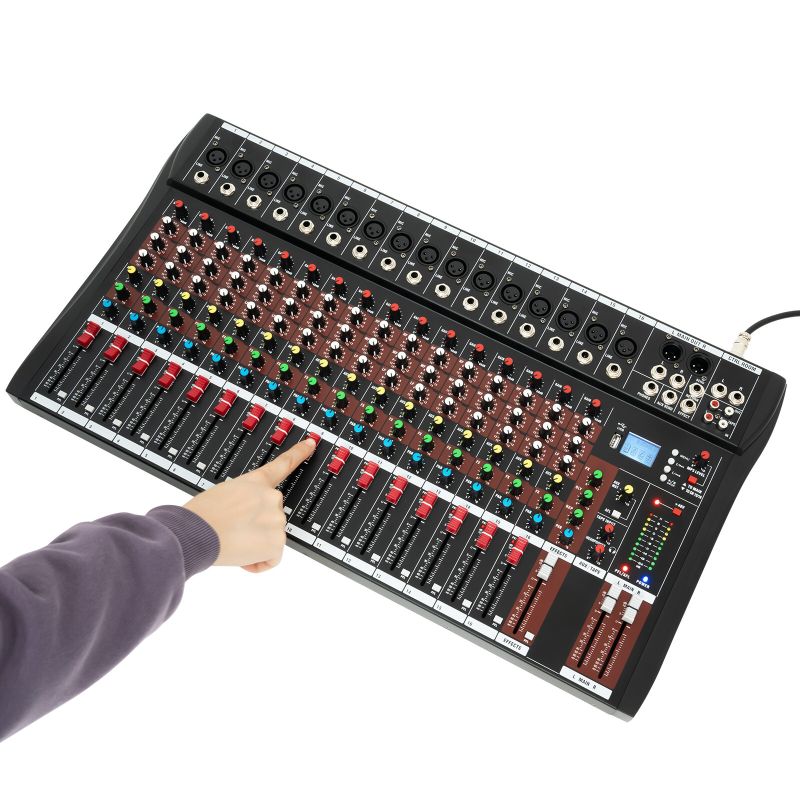 16 Channel Pro Bluetooth Live Studio Audio Music Live Mixer USB Mixing Console