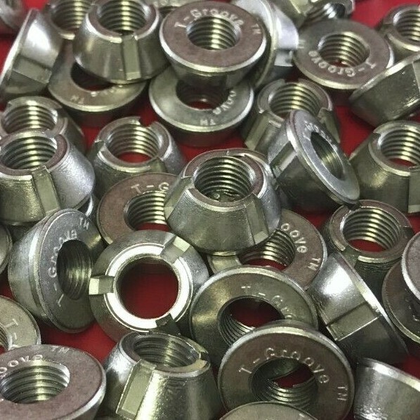 90080A333 T-GROOVE 7/16-20 TAMPER PROOF 316 STAINLESS NUT (2PCS)