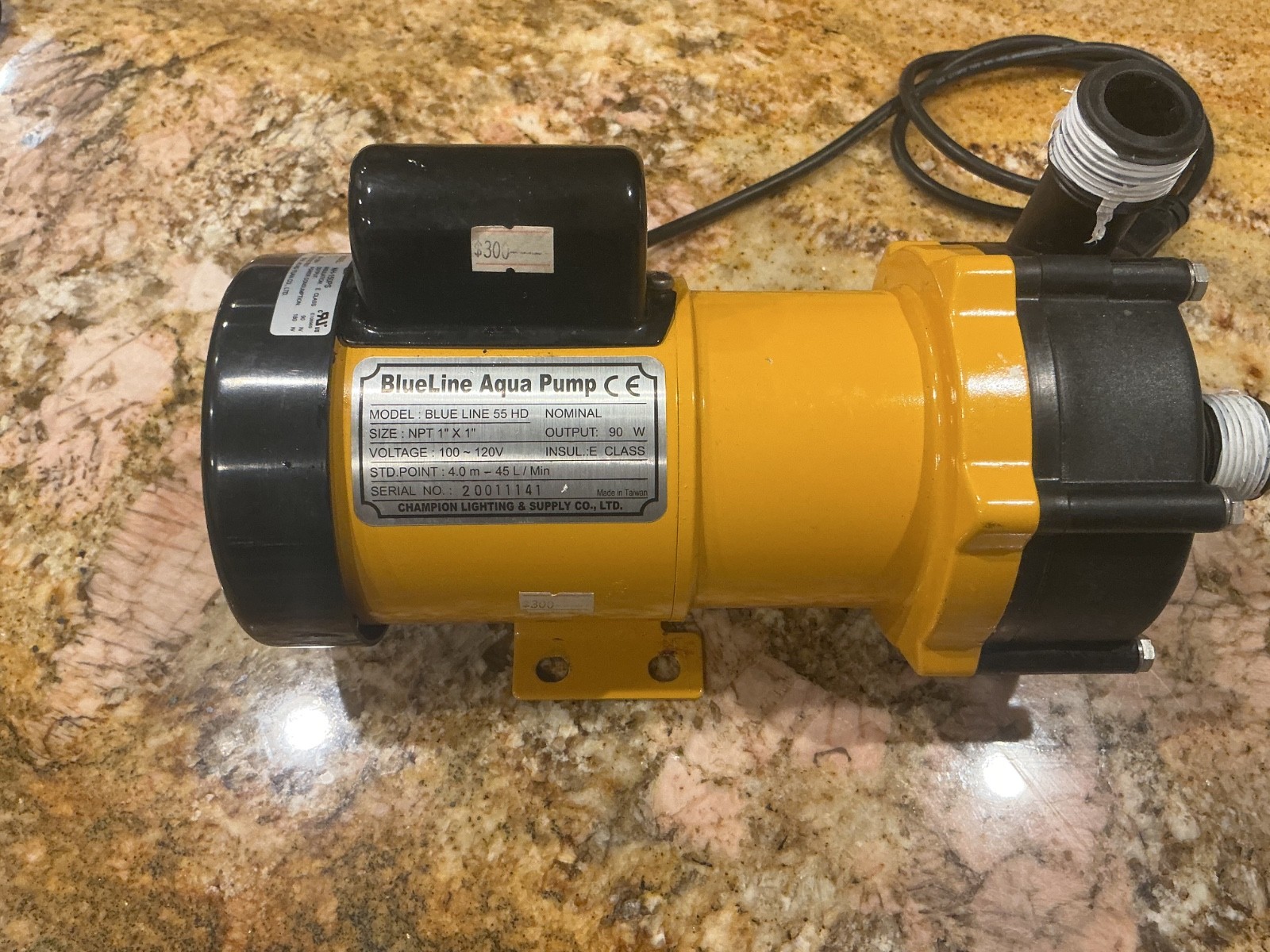 BlueLine 55 HD External Water Pump 1100gph 28' max head