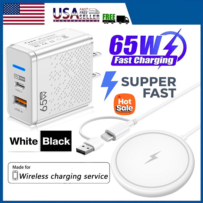65W Wireless Fast Charger Charging Pad For Samsung iPhone Android Phone Hot