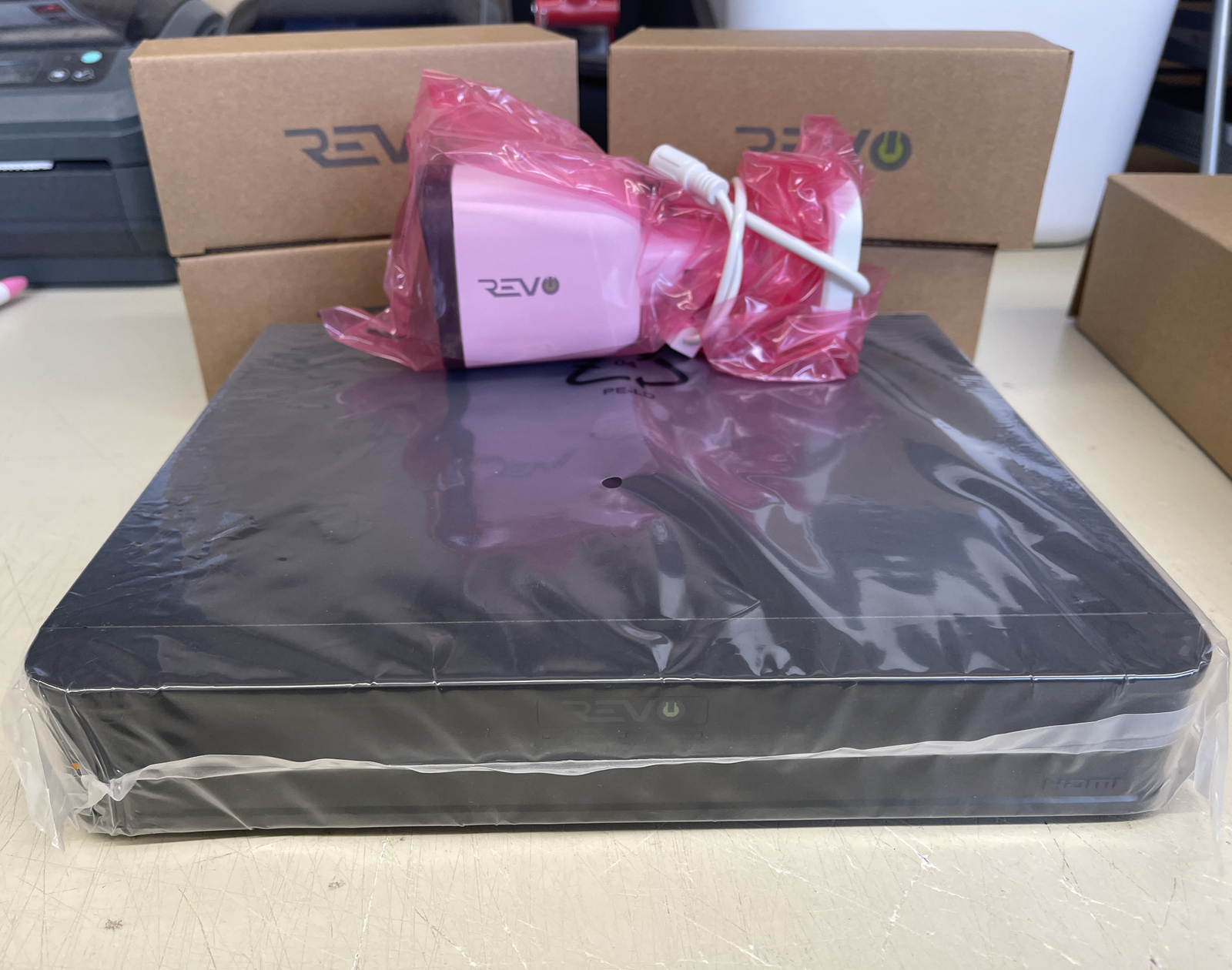 NEW / REVO Hybrid 8CH DVR, 1TB w/ 4 1080p Bullet Cameras for Indoor/Outdoor