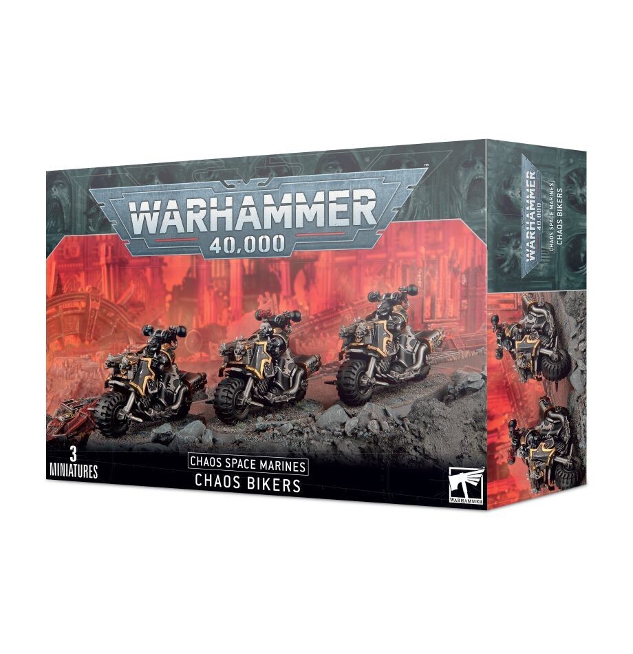 Chaos Space Marines Bikers Warhammer 40K NIB